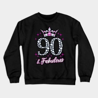 90 And Fabulous 1929 90Th Crewneck Sweatshirt